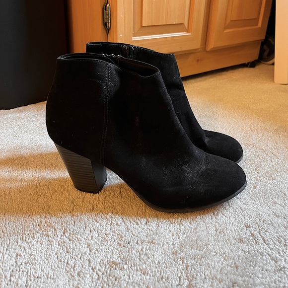 Black Suede Booties - Picture 2 of 4